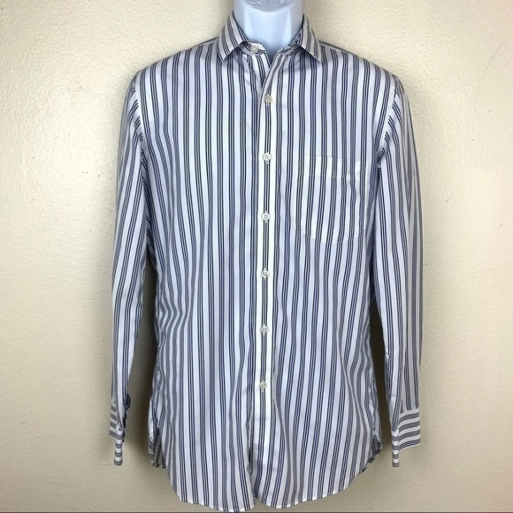 J.Crew striped shirt white and black size S